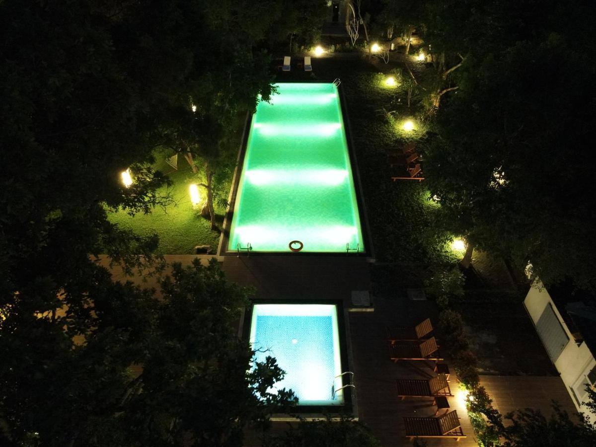Nivadoo Resort Sigiriya Ngoại thất bức ảnh The swimming pool at night